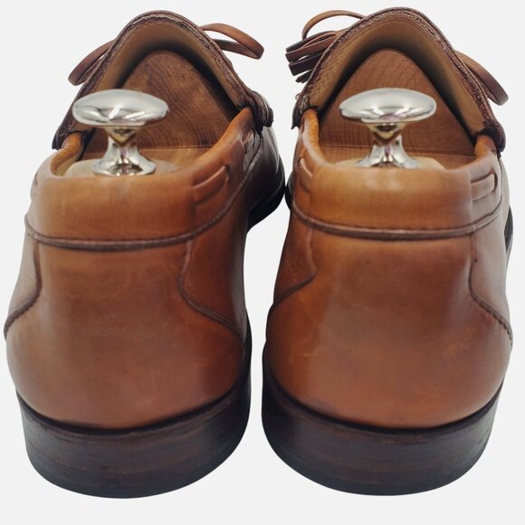 Allen Edmunds Stoughton Men\'s size 8.5E Brown Leather Kiltie Tassel Loafer shoes main image 6